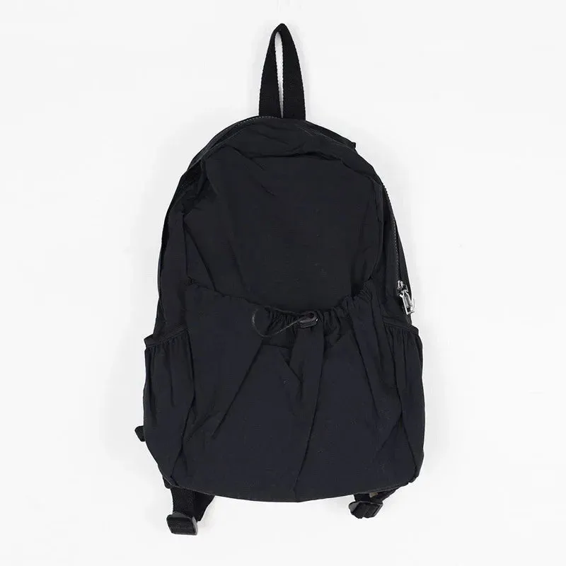 UAKISS  -  Fashion Streetwear Grunge Backpacks New Casual Vintage Pleated Schoolbags Women High-capacity Y2k Backpack for College Students