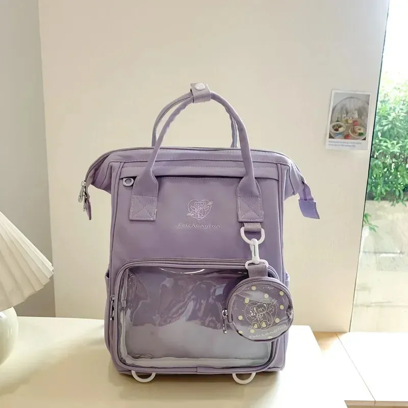 Uakiss Harajuku Women Backpacks Casual Nylon Large Capacity Students Commute Mochilas Para Mujer Retro Coin Purse Ita Bag Female