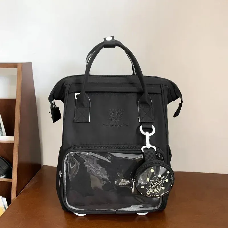 Uakiss Harajuku Women Backpacks Casual Nylon Large Capacity Students Commute Mochilas Para Mujer Retro Coin Purse Ita Bag Female