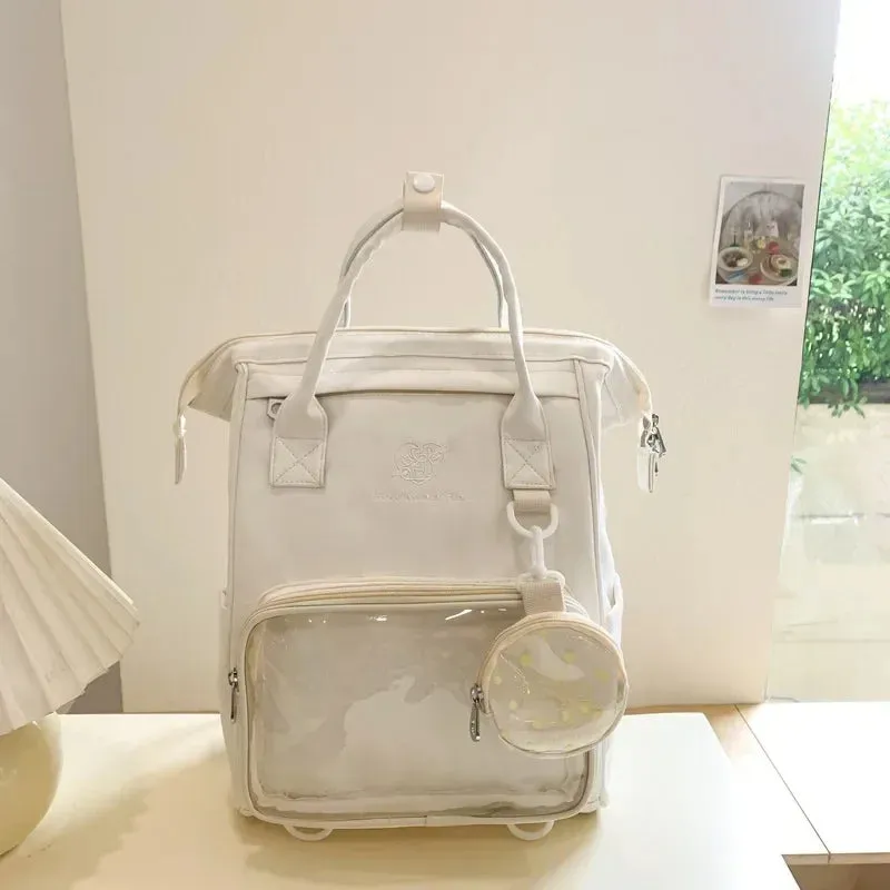 Uakiss Harajuku Women Backpacks Casual Nylon Large Capacity Students Commute Mochilas Para Mujer Retro Coin Purse Ita Bag Female